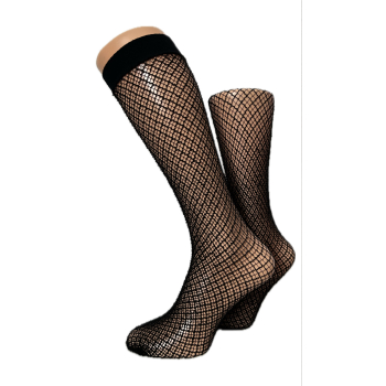 Włoskie podkolanówki wzorzyste PREDA czarne 1 para