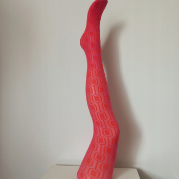 Rajstopy włoskie SISI we wzory, { Fuxia, Nero )