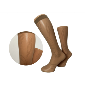 Podkolanówki damskie PREDA ażurowe wzorowane 1 para beż