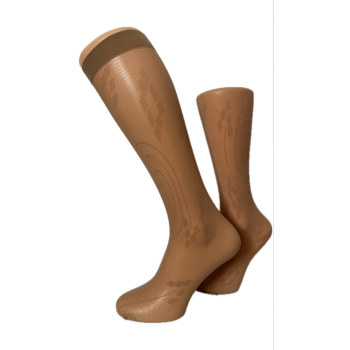 Podkolanówki damskie PREDA ażurowe wzorowane 1 para beż