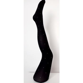 Rajstopy wzorzyste 60 den mikrofibra w kropki