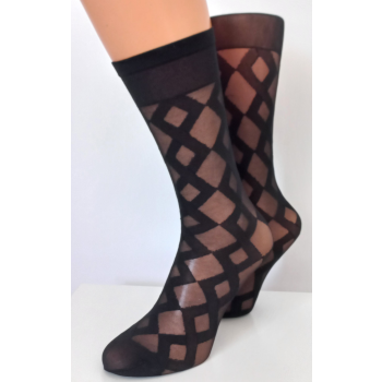 Podkolanówki 20 den wzorzyste 1 para