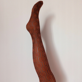 Rajstopy włoskie SISI we wzory, { Fuxia, Nero )