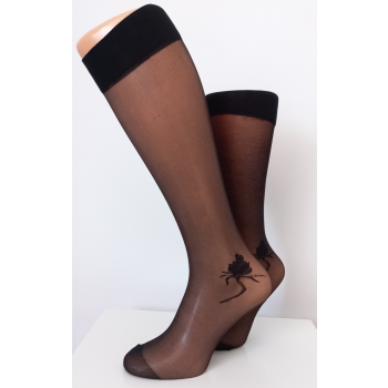 Podkolanówki 20 den wzorzyste 1 para